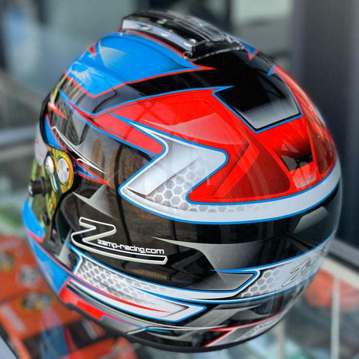 zamp rz 42 youth helmet blue / orange