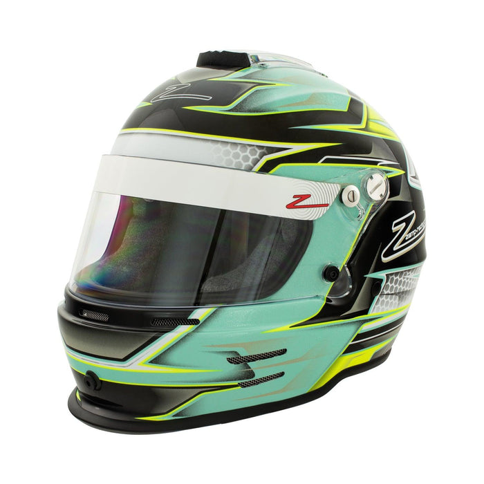 zamp rz 42 youth helmet green / silver