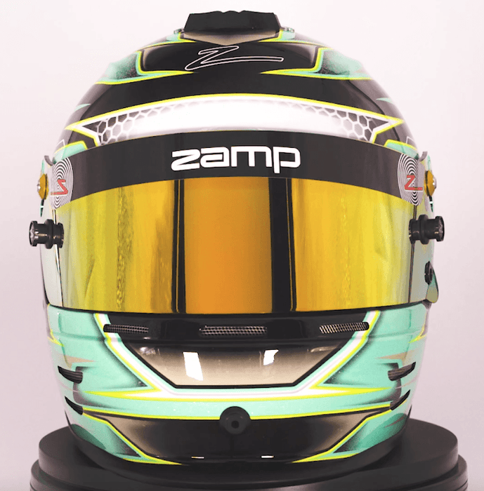 zamp rz 42 youth helmet green / silver