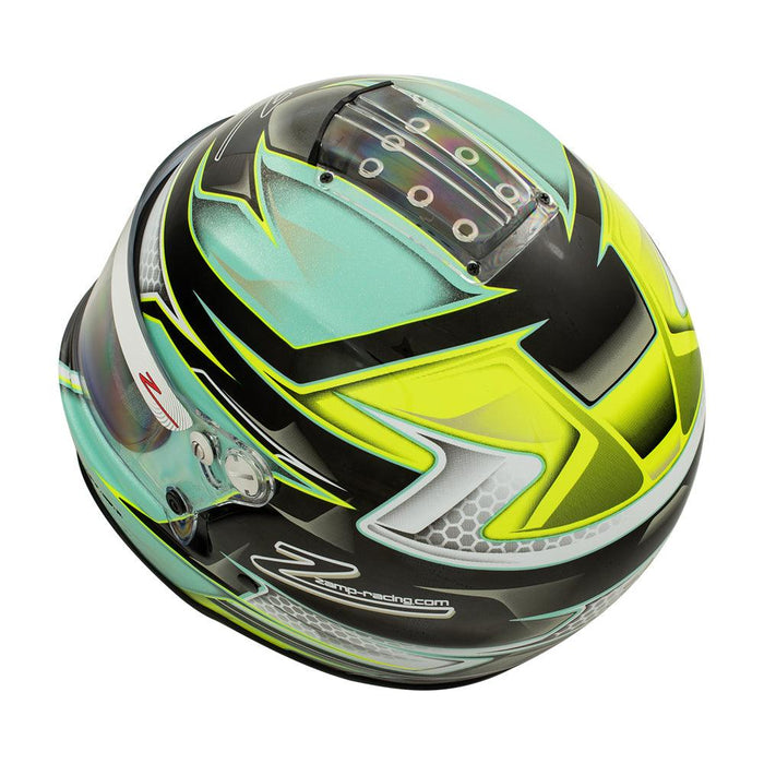 zamp rz 42 youth helmet green / silver