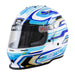 Zamp RZ 42 Youth Helmet White / Blue - Motorsport Supplies
