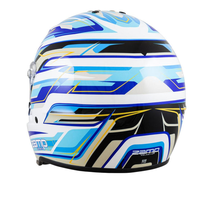 Zamp RZ 42 Youth Helmet White / Blue - Motorsport Supplies