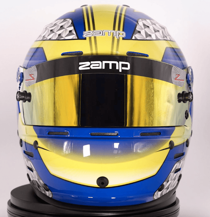 zamp rz 62 helmet blue / yellow