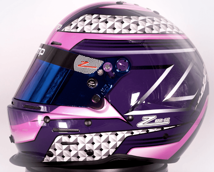 zamp rz 62 helmet pink / purple