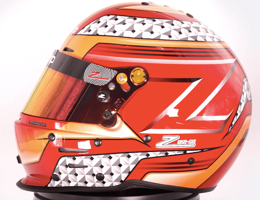 zamp rz 62 helmet red / orange